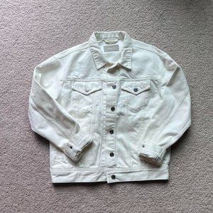 Everlane White Denim Jacket in Bone